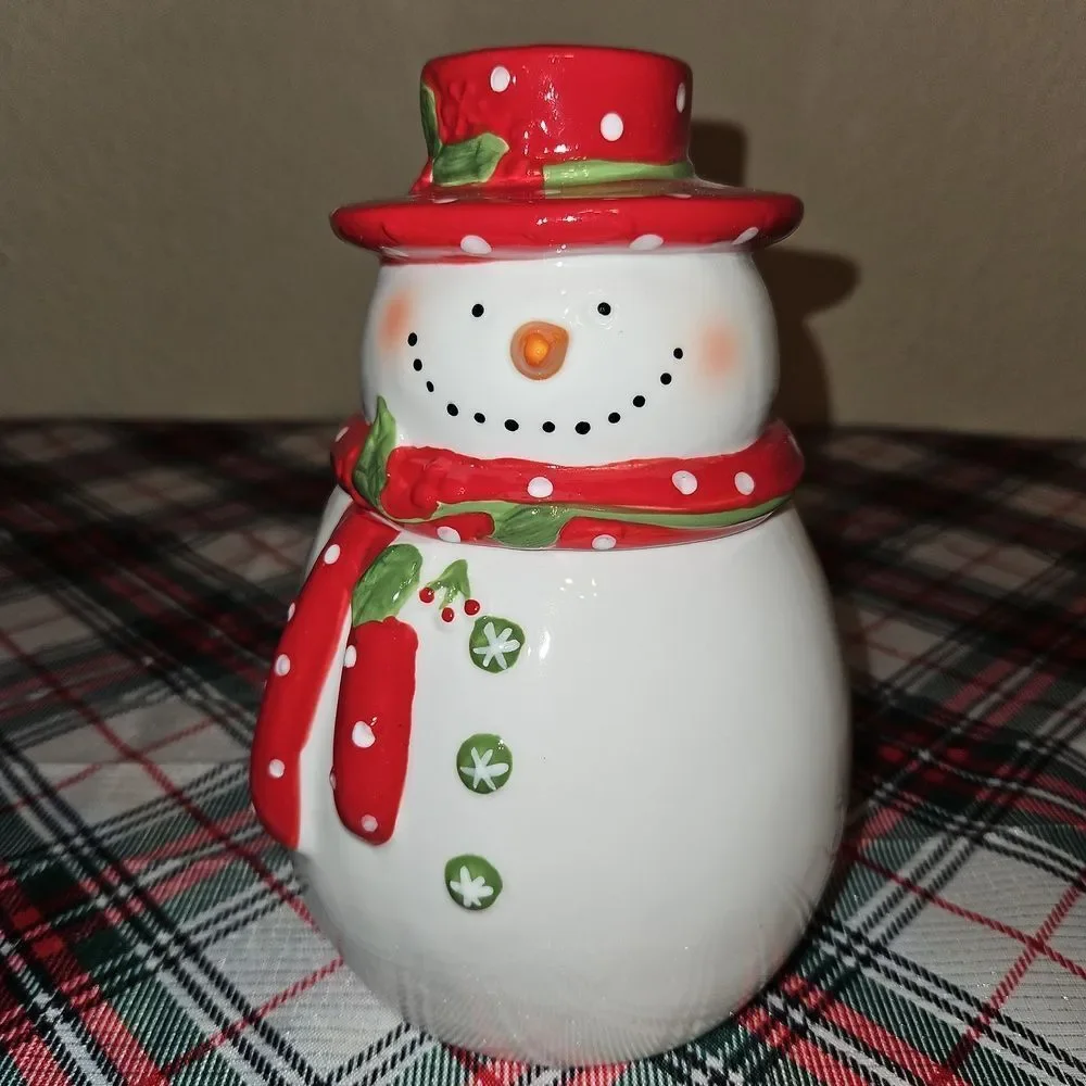 Gibson Handpainted Stoneware Jolly Plenitude Cookie Jar